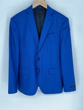 John Varvatos 100% Wool Bold Royal Blue Two-Button Sport Coat Blazer